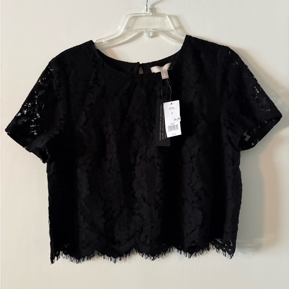 Banana Republic Black Lace Crop Top